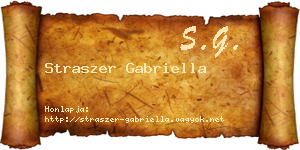 Straszer Gabriella névjegykártya