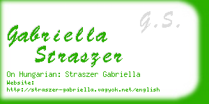 gabriella straszer business card